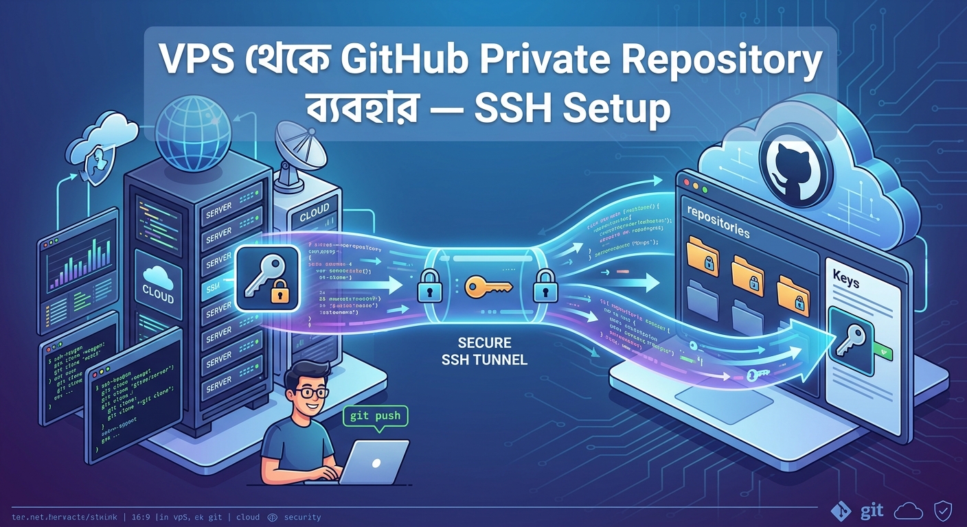 Git Use করে কীভাবে Pull ও Push করা যায় Local-এ update করলে VPS-এ কীভাবে যাবে